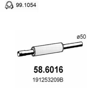 Köp Mittenljuddämpare av ASSO 58.6016 till det låga priset 452,12 kr
