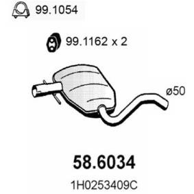 Köp Mittenljuddämpare av ASSO 58.6034 till det låga priset 764,77 kr
