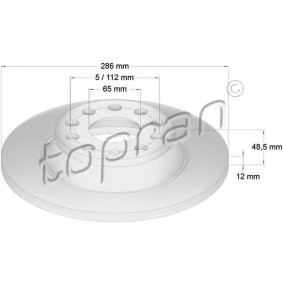 Compre Disco de travão da TOPRAN 110 311 a um preço baixo por 41,38 €