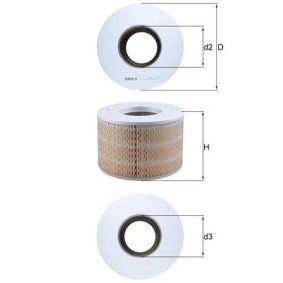 Köp Luftfilter av MAHLE ORIGINAL LX 135 till det låga priset 217,22 kr