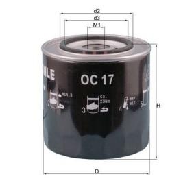 Köp Oljefilter av MAHLE ORIGINAL OC 17 till det låga priset 187,95 kr