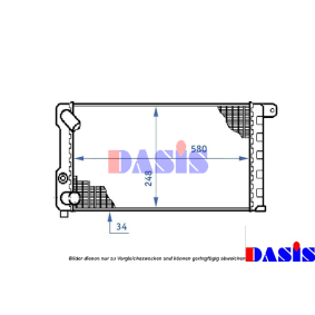 Achetez des Radiateur du moteur AKS DASIS 080082N à prix pour 88,35 €