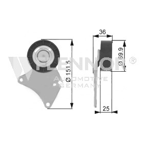 Achetez des Galet enrouleur de courroie d'accessoire FLENNOR FU22916 à prix pour 36,56 €