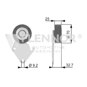 Achetez des Galet enrouleur de courroie d'accessoire FLENNOR FU22924 à prix pour 26,90 €