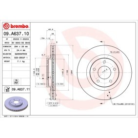 Acquista Disco freno da BREMBO 09.A637.10 a buon mercato per soli 50,93 €