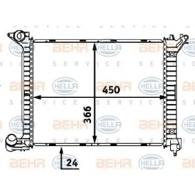 Achetez des Radiateur du moteur HELLA 8MK 376 718-344 à prix pour 155,20 €