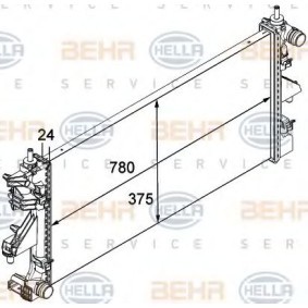 Achetez des Radiateur du moteur HELLA 8MK 376 745-034 à prix pour 182,68 €