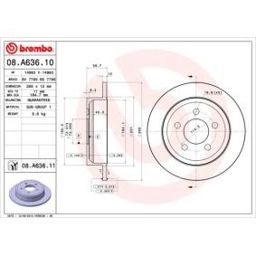 Comprar Disco de freno de BREMBO 08.A636.10 a bajo precio de 46,74 €
