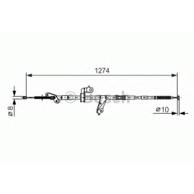 Köp Handbromsvajer av BOSCH 1 987 482 366 till det låga priset 625,32 kr