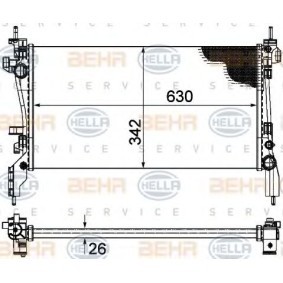 Achetez des Radiateur du moteur HELLA 8MK 376 754-564 à prix pour 153,29 €