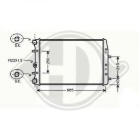 Achetez des Radiateur du moteur DIEDERICHS 8780508 à prix pour 128,86 €