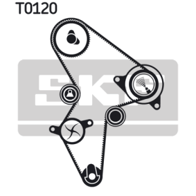 Achetez des Kit de distribution + pompe à eau SKF VKMC 03122 à prix pour 179,41 €
