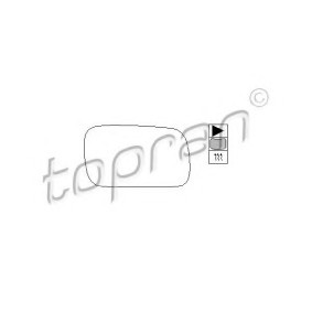 Acquista Vetro specchio, specchio esterno da TOPRAN 103 557 a buon mercato per soli 15,21 €