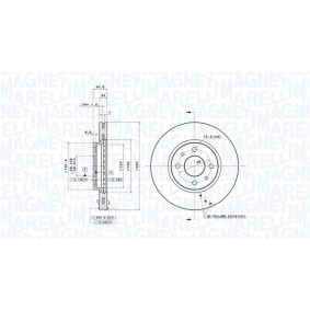 Achetez des Disque de frein MAGNETI MARELLI 360406029401 à prix pour 82,16 €