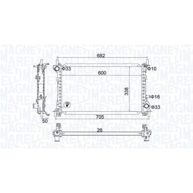 Köp Kondensor, klimatanläggning av MAGNETI MARELLI 350203681000 till det låga priset 3680,08 kr