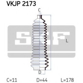 Köp Bälgsats, styrsystem av SKF VKJP 2173 till det låga priset 364,89 kr