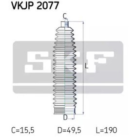 Achetez des Jeu de joint-soufflet, direction SKF VKJP 2077 à prix pour 10,73 €