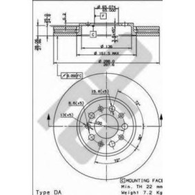 Bremsscheibe 24847 V für FABIA Stufenheck (6Y3) für 65,01 CHF