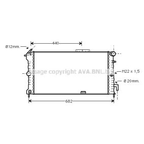 Achetez des Radiateur du moteur AVA COOLING SYSTEMS OL2186 à prix pour 1054,38 €