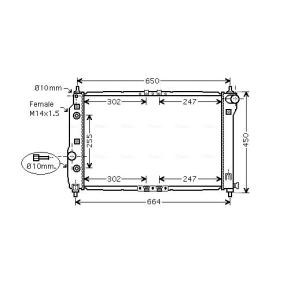 Achetez des Radiateur du moteur AVA COOLING SYSTEMS DWA2068 à prix pour 170,52 €