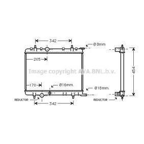 Achetez des Radiateur du moteur AVA COOLING SYSTEMS PEA2223 à prix pour 58,04 €
