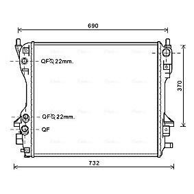 Achetez des Radiateur du moteur AVA COOLING SYSTEMS JR2049 à prix pour 423,49 €