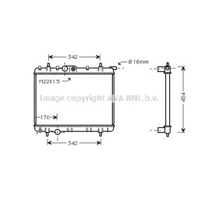 Achetez des Radiateur du moteur AVA COOLING SYSTEMS PE2248 à prix pour 58,25 €