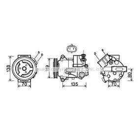 Acquista Compressore aria condizionata da AVA COOLING SYSTEMS OLK495 a buon mercato per soli 426,95 €
