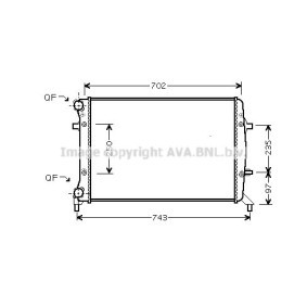 Achetez des Radiateur du moteur AVA COOLING SYSTEMS VWA2272 à prix pour 76,43 €