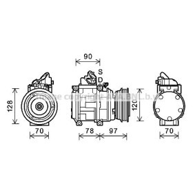 Klimakompressor von AVA COOLING SYSTEMS TOK632