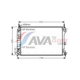 Achetez des Radiateur du moteur AVA COOLING SYSTEMS RT2478 à prix pour 72,96 €