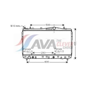 Achetez des Radiateur du moteur AVA COOLING SYSTEMS DWA2074 à prix pour 163,14 €