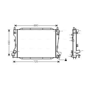 Achetez des Radiateur du moteur AVA COOLING SYSTEMS JRA2035 à prix pour 183,08 €