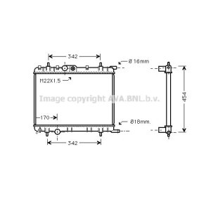 Achetez des Radiateur du moteur AVA COOLING SYSTEMS PEA2253 à prix pour 64,63 €