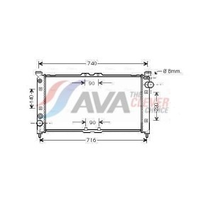 Kühler, Motorkühlung für FIAT von AVA COOLING SYSTEMS