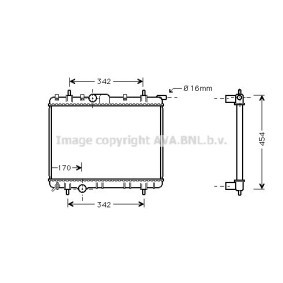Achetez des Radiateur du moteur AVA COOLING SYSTEMS PEA2246 à prix pour 64,48 €
