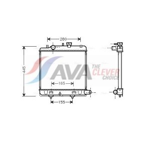 Kühler, Motorkühlung für FIAT von AVA COOLING SYSTEMS