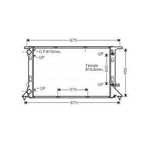 Achetez des Radiateur du moteur AVA COOLING SYSTEMS AIA2293 à prix pour 132,39 €