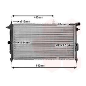 Achetez des Radiateur du moteur VAN WEZEL 37002190 à prix pour 89,39 €