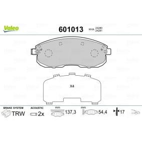 Acquista Kit pastiglie freni da VALEO 601013 a buon mercato per soli 72,85 €