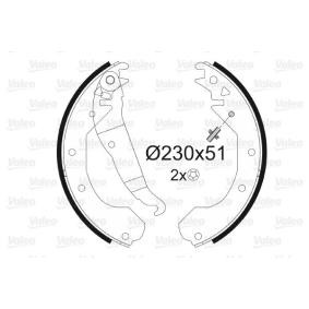 Comprar Juego de zapatas de frenos de VALEO 562058 a bajo precio de 79,57 €