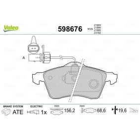 Acquista Kit pastiglie freni da VALEO 598676 a buon mercato per soli 48,61 €