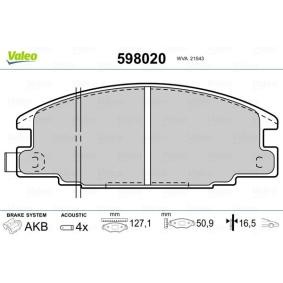 Acquista Kit pastiglie freni da VALEO 598020 a buon mercato per soli 22,10 €