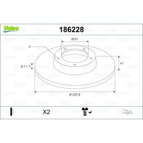Bremsscheibe 186228 von VALEO günstig für 36,55 € online kaufen