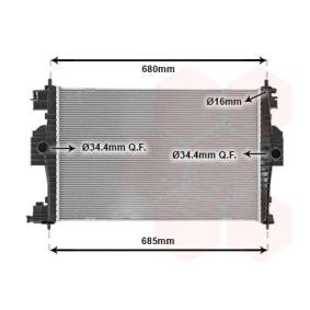 Kjøp Radiator, motorkjøling av VAN WEZEL 09002280 til den lave prisen 2777,22 NOK