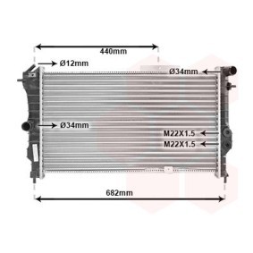 Achetez des Radiateur du moteur VAN WEZEL 37002173 à prix pour 102,11 €