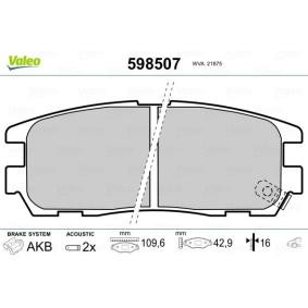 Acquista Kit pastiglie freni da VALEO 598507 a buon mercato per soli 30,49 €