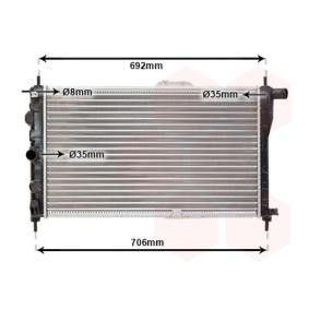 Achetez des Radiateur du moteur VAN WEZEL 81002001 à prix pour 94,24 €