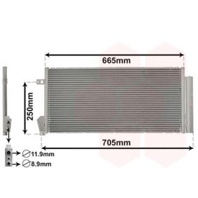 Achetez des Condenseur, climatisation VAN WEZEL 17005396 à prix pour 109,48 €