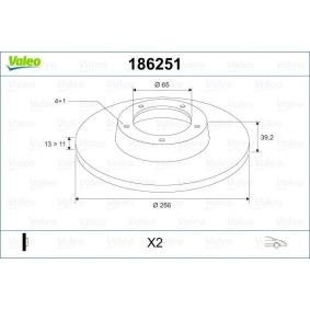 Comprar Disco de freno de VALEO 186251 a bajo precio de 54,74 €